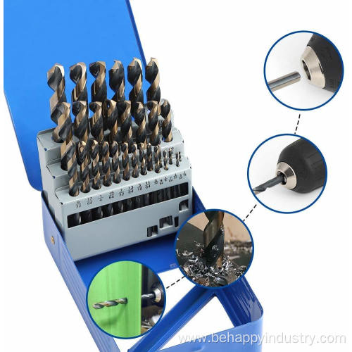 High-Speed Steel Black and Gold Twist Drill Bit